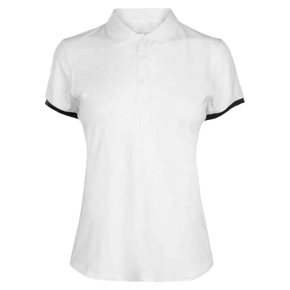 White Polo Shirt with Black Trim
